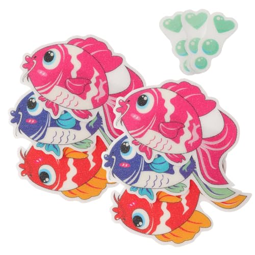 TOYZFRIENDY 9 Stück Teiliges Kinderfreundliche Badewannensticker aus Peva rutschfeste Selbstklebende Antirutsch Aufkleber mit Buntem Fischmotiv Sicher für Badezimmer und Vielseitige Nutzung TOYZFRIENDY 9 Stück Teiliges Kinderfreundliche Badewannensticker aus Peva rutschfeste Selbstklebende Antirutsch Aufkleber mit Buntem Fischmotiv Sicher für Badezimmer und Vielseitige Nutzung von TOYZFRIENDY