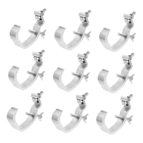 TOYZFRIENDY 9 Stück Teiliges Licht klemmhaken aus Aluminium Silberne Oberfläche gegen Lichtreflexion Halterung für Traversen und Rohre Robuste Montage für Veranstaltungstechnik von TOYZFRIENDY