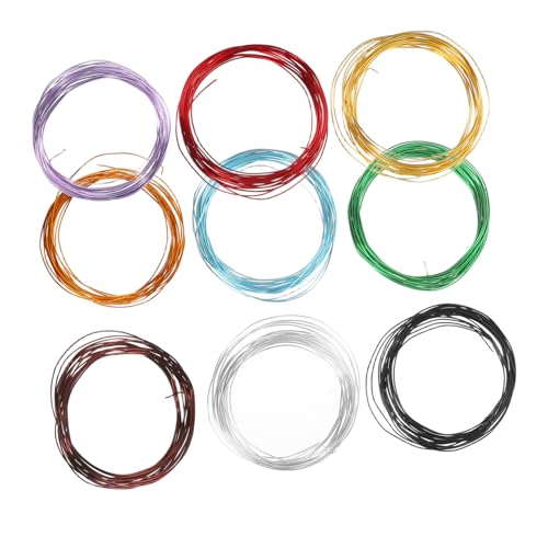 TOYZFRIENDY 9Roll Bonsai Trainingsdraht Aluminium Farbiges für Pflanzenformung und Gartenarbeit Vielseitig Einsetzbar für Anfänger und Profis Langlebig und Flexibel von TOYZFRIENDY