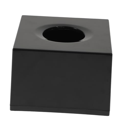 TOYZFRIENDY Abs Tissue Box Quadratisch Schwarzer Kosmetiktuchspender Praktischer Papierhalter für Zuhause Büro Auto und Restaurant Stilvolles Design Platzsparend und Langlebig von TOYZFRIENDY