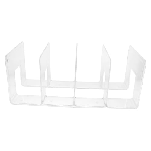 TOYZFRIENDY Acryl Buchstütze Transparent Multifunktional Schreibtisch Organizer Platzsparend für Büro Schlafzimmer Dokumentenhalter Bücherregal Regal Schreibtisch Zubehör von TOYZFRIENDY