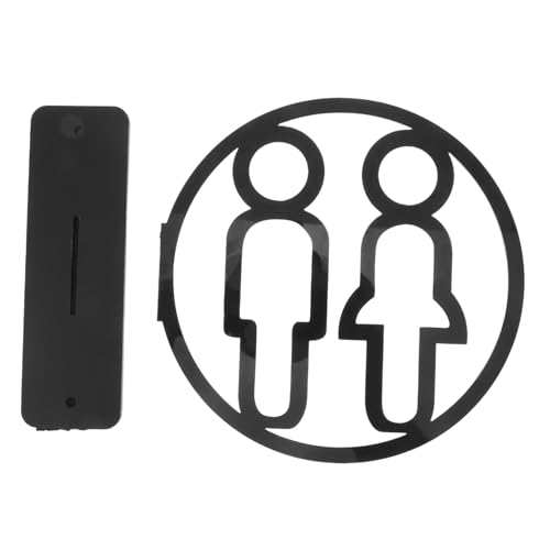 TOYZFRIENDY Acryl Wc Schild Unisex Toiletten Türschild Beidseitig mit Mann Frau Symbol Modernes Design Einfache Anbringung Klare Wegweisung für Büro und öffentliche Bereiche von TOYZFRIENDY