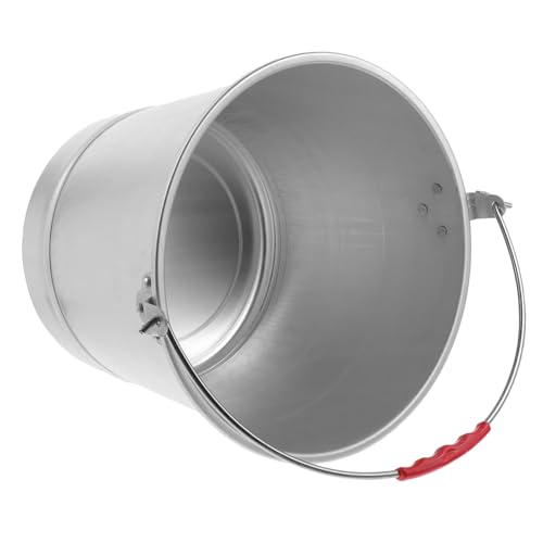 TOYZFRIENDY Aluminium Wasserbehälter mit Griff Robuster Milch Blumentopf Vielseitiger Edelstahleimer für Garten und Haushalt Langlebig und Leicht zu Reinigen Tragbar und Stabil von TOYZFRIENDY