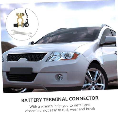 TOYZFRIENDY Batteriepolklemme aus Hochwertigem Messing mit Schraubanschluss Langlebiger Batterieklemmenadapter für Auto Schraubenschlüssel Korrosionsbeständig und Einfach zu Montieren TOYZFRIENDY Batteriepolklemme aus Hochwertigem Messing mit Schraubanschluss Langlebiger Batterieklemmenadapter für Auto Schraubenschlüssel Korrosionsbeständig und Einfach zu Montieren von TOYZFRIENDY