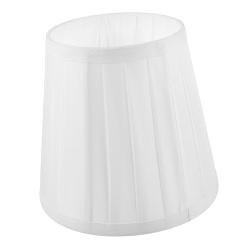 TOYZFRIENDY Baumwoll lampenschirm für Tischlampe Weißer Falten design Lampenschirm Dekorativer Leichter Ersatzschirm Installieren Geeignet für Schlafzimmer und Wohnzimmer von TOYZFRIENDY