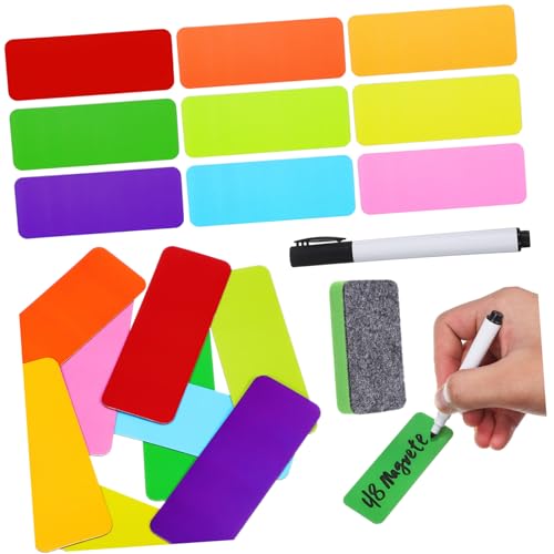 TOYZFRIENDY Beschreibbare Magnetische Namensschilder in Farben mit Stift und Pinsel Wiederverwendbare Whiteboard magnete für Kühlschrank Büro Schule Vielseitige Haftung und Farbenfrohe TOYZFRIENDY Beschreibbare Magnetische Namensschilder in Farben mit Stift und Pinsel Wiederverwendbare Whiteboard magnete für Kühlschrank Büro Schule Vielseitige Haftung und Farbenfrohe von TOYZFRIENDY