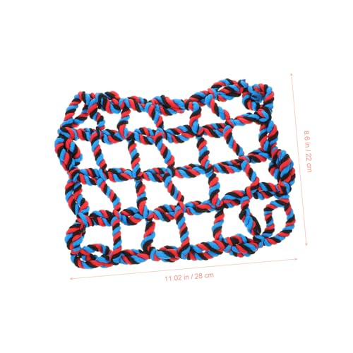 TOYZFRIENDY Buntes Vogelspielzeug Kletternetz aus Reißfestem Seil für Große Papageien und Wellensittiche Widerstandsfähiges Haustier kletternetz Einfach zu Befestigende Hängematte und von TOYZFRIENDY