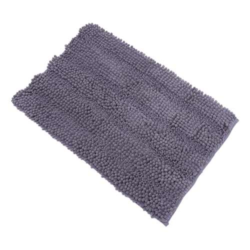 TOYZFRIENDY Chenille Badematte Extra rutschfest Badvorleger Saugfähiger Badezimmerteppich Dunkelgrau für Innenbereich Badezimmer Fußboden TOYZFRIENDY Chenille Badematte Extra rutschfest Badvorleger Saugfähiger Badezimmerteppich Dunkelgrau für Innenbereich Badezimmer Fußboden von TOYZFRIENDY