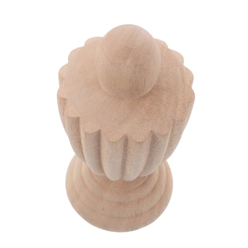 TOYZFRIENDY Dekorativer Holzpfosten mit Französischem Sanduhr Design Unbehandeltes Geländer Finial für Treppen Eleganter Hochzeitsschmuck Romantische Atmosphäre DIY Treppenhaus Dekoration von TOYZFRIENDY