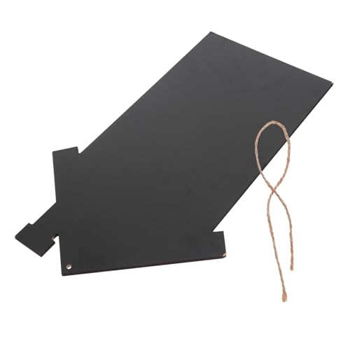 TOYZFRIENDY Doppelseitige Kreidetafel zum Aufhängen Holzschild Hausform Abwischbares Memoboard Rustikales Vintage Wanddekoration Nachrichtentafel für Zuhause und Büro von TOYZFRIENDY