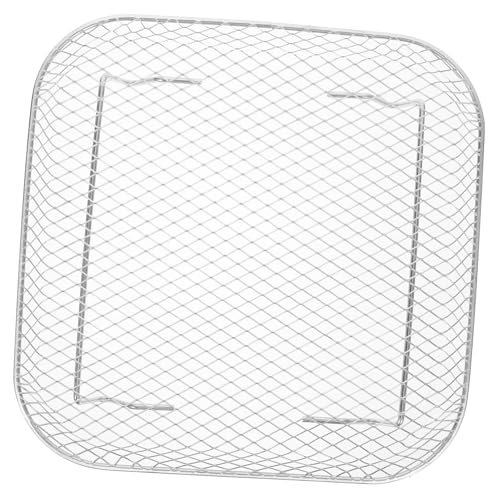TOYZFRIENDY Edelstahl Airfryer Grillrost Quadratisch Vielseitiges Back Dämpfgitter Hitzebeständiges Heißluftfritteusen Zubehör Platzsparend für Gemüse Fleisch und Knuspriges Brathähnchen von TOYZFRIENDY