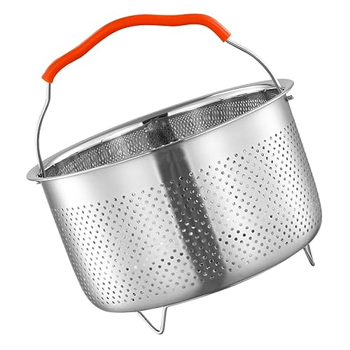 TOYZFRIENDY Edelstahl Dampfgarer Einsatz Dampfkörbchen mit Rundem Steaming Rack Gemüse Dampfkorb Robust Langlebig für Reiskocher und Kochtopf Küche von TOYZFRIENDY