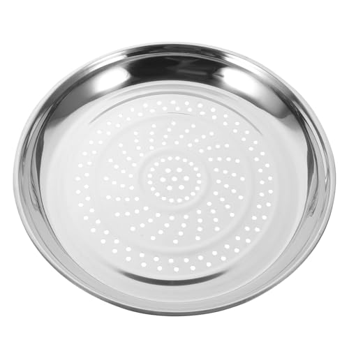 TOYZFRIENDY Edelstahl Dampfgarer Einsatz Wok Steamer Rack mit Löchern Rostfreier Topfeinsatz für Gemüse Dämpfen Fisch Knödel Hitzebeständig Lebensmittelecht Einfach zu Reinigen von TOYZFRIENDY