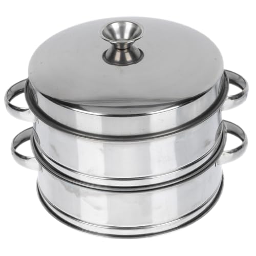 TOYZFRIENDY Edelstahl Dampfgarer Lagig mit Deckel Vielseitiger Küchensteamer für Gemüse Dumplings Brötchen für Haushalt Restaurant Kantine Langlebiger Glatter Edelstahl Dämpfeinsatz TOYZFRIENDY Edelstahl Dampfgarer Lagig mit Deckel Vielseitiger Küchensteamer für Gemüse Dumplings Brötchen für Haushalt Restaurant Kantine Langlebiger Glatter Edelstahl Dämpfeinsatz von TOYZFRIENDY