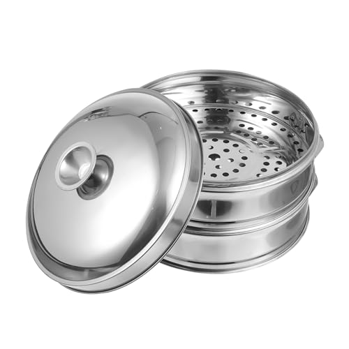TOYZFRIENDY Edelstahl Dampfgarer mit Deckel Teiliges Haushaltskochgeschirr mit Abgerundetem Deckel für Gleichmäßiges Garen Umweltfreundlich Spülmaschinengeeignet Geeignet für Induktionsherde TOYZFRIENDY Edelstahl Dampfgarer mit Deckel Teiliges Haushaltskochgeschirr mit Abgerundetem Deckel für Gleichmäßiges Garen Umweltfreundlich Spülmaschinengeeignet Geeignet für Induktionsherde von TOYZFRIENDY