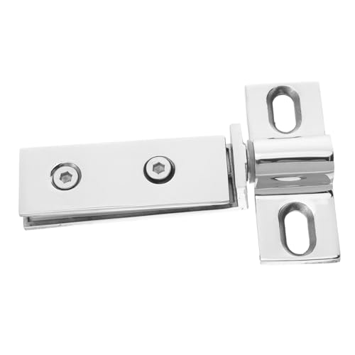 TOYZFRIENDY Edelstahl Duschraum Türscharniere Schwerlast Glas Scharnier Doppelloch Design Wackelfrei Leise Mechanik Für Moderne Badezimmer Glas Schiebetüren von TOYZFRIENDY