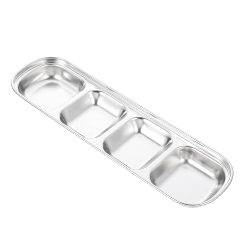 TOYZFRIENDY Edelstahl Futternapf für Kleintiere Unterteilt Stabiler Futterschüssel mit Niedrigem Schwerpunkt für Hamster Gerbil und Igel Geeignet für Trocken Nassfutter Sowie Wasser von TOYZFRIENDY