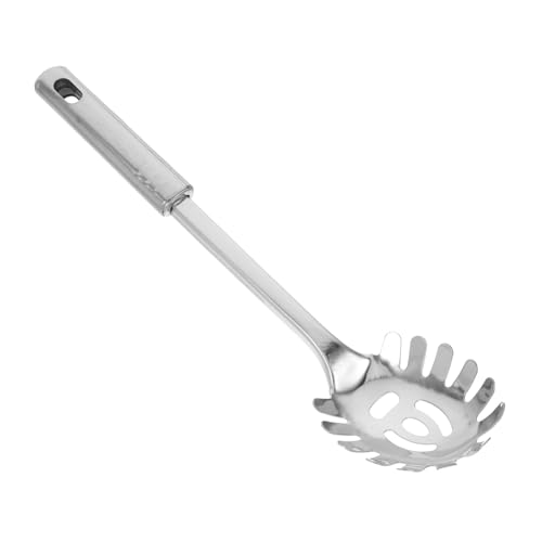 TOYZFRIENDY Edelstahl Pasta Server Spaghettilöffel mit Polierter Oberfläche Ergonomischer Griff Vielseitiger Nudellöffel zum Servieren von Pasta und Spaghetti Küche von TOYZFRIENDY