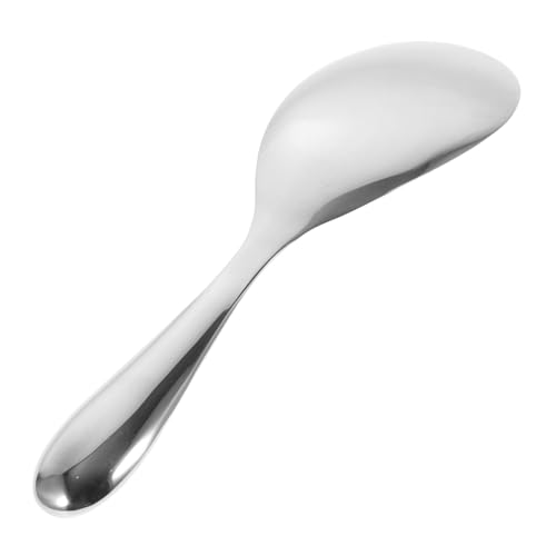 TOYZFRIENDY Edelstahl Reislöffel Hochtemperaturbeständig Kompakter Reispaddel Küchenlöffel Servierlöffel Für Haushalt Reisportionierer Mit Glatter Oberfläche Ergonomischer Griff von TOYZFRIENDY