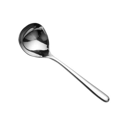 TOYZFRIENDY Edelstahl Suppenlöffel Groß Multifunktional als Koch Salatlöffel Robustes Küchenutensil aus Rostfreiem Stahl für Camping Picknick und Outdoor einsätze von TOYZFRIENDY