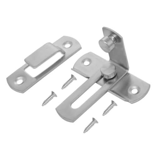 TOYZFRIENDY Edelstahl Türschloss Riegel Winkel Schiebetürschloss für Badezimmer Möbel Scheunentüren Vielseitiger Bolzenriegel für Fenster Schrank Haustierkäfig Minimalistisches Design Robust von TOYZFRIENDY