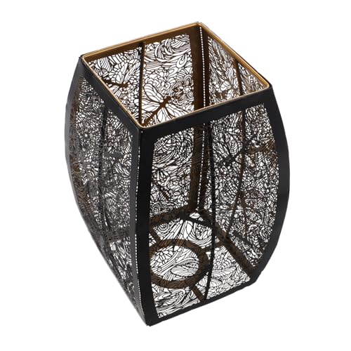 TOYZFRIENDY Eisen Lampenschirm mit Hohlschnitzerei Robuste Metalllampe Einfache Montage Vielseitig für Innenbereiche Langlebige Pflegeleichte Deckenleuchte Stilvolle Lampenabdeckung von TOYZFRIENDY