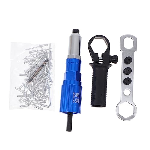 TOYZFRIENDY Elektrischer Nietadapter aus Robustem Aluminiumlegierung für Bohrmaschinen Kernzieh nietwerkzeug mit Blindnieten und Spiralbohrer Schneller Langlebiger Riveting maschinen von TOYZFRIENDY