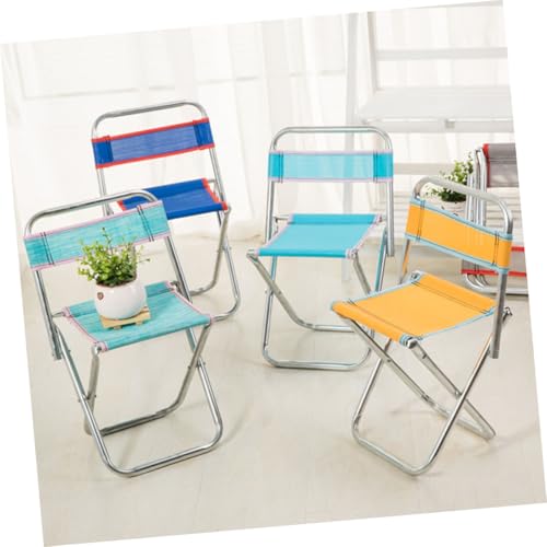 TOYZFRIENDY Faltbarer Anglerstuhl mit Rückenlehne Tragbarer Outdoor Campingstuhl Leichter Klappstuhl für Wandern Angeln und Reisen Robustes Stahlgestell Zufällige Farbwahl Zufällige Farbe von TOYZFRIENDY