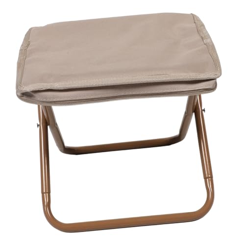 TOYZFRIENDY Faltbarer Outdoor Hocker Klappstuhl aus Oxford Material Tragbar Leicht für Camping Angeln Wandern Garten BBQ Sportveranstaltungen Khaki von TOYZFRIENDY