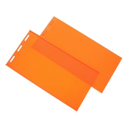 TOYZFRIENDY Flexible Bienenwachs Pressform Orange für Wabenplatten Herstellung Langlebige Prägeform für Bienenwachs Grundierung Präzise Geprägte Wachsbienenstockplatten Einfach zu Reinigen von TOYZFRIENDY