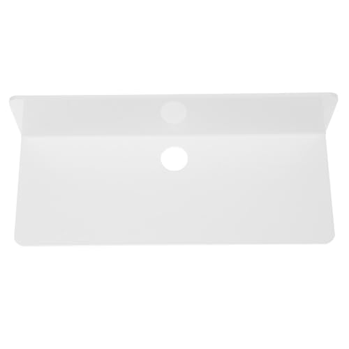 TOYZFRIENDY Förmiges transparentes Wandregal ohne Bohren Schwebendes Aufbewahrungsregal für Schlafzimmer Bad Küche Modernes Minimalistisches Design Multifunktionales Kosmetik Telefonhalter von TOYZFRIENDY