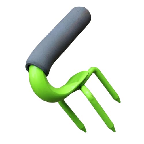 TOYZFRIENDY Gartengabel aus Vollstahl Leichter Handrechen zum Lockern und Verteilen von Erde Handliches Gartenwerkzeug für Bepflanzung und Outdoor Einsatz für Hobbygärtner und Kleine Beete von TOYZFRIENDY