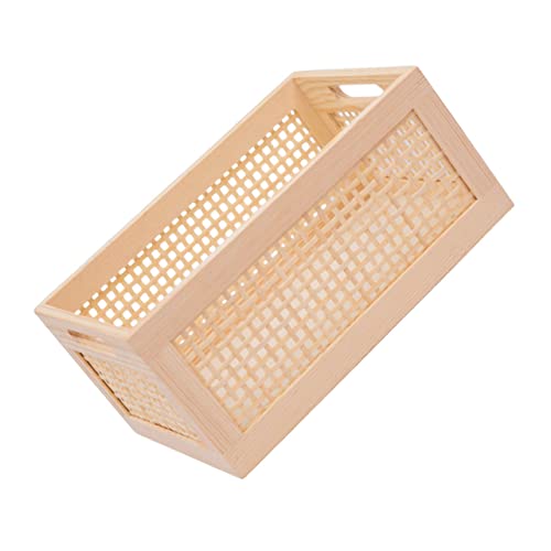 TOYZFRIENDY Geflochtener Desktop Aufbewahrungskorb aus Umweltfreundlichem Material Rechteckiger Kleiner Organizer für Büro und Zuhause Robust und Vielseitig für Tisch und Schrank von TOYZFRIENDY