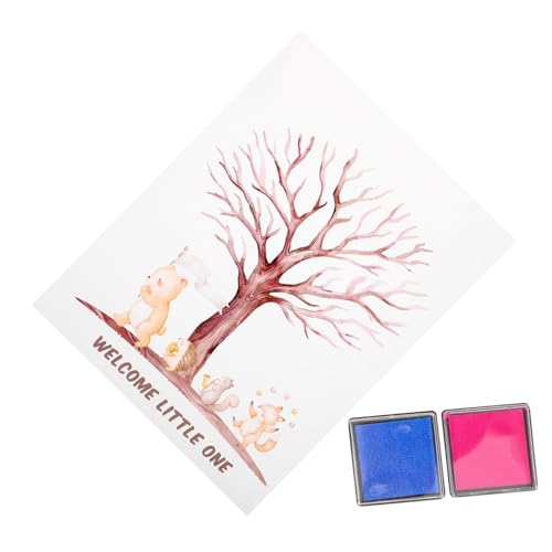 TOYZFRIENDY Gender Reveal Gästebuch Fingerabdruck Baum Poster mit Stempelkissen und Klebepunkten Interaktives Partydeko Zubehör für Babyparty und Geschlechtsverkündung Bleibendes TOYZFRIENDY Gender Reveal Gästebuch Fingerabdruck Baum Poster mit Stempelkissen und Klebepunkten Interaktives Partydeko Zubehör für Babyparty und Geschlechtsverkündung Bleibendes von TOYZFRIENDY
