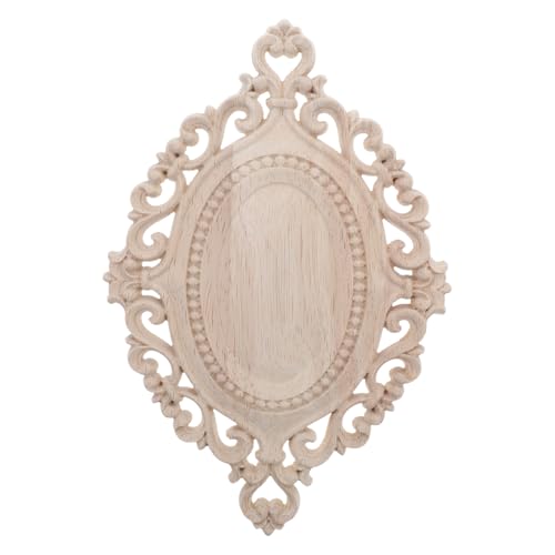 TOYZFRIENDY Geschnitztes Holzornament Dekorative Holzapplikation für Wand Tür Möbel Einfach zu Montieren Langlebiges Holz Europäischer Stil DIY Wohnkultur Akzent von TOYZFRIENDY