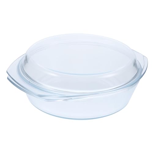TOYZFRIENDY Glas Auflaufform mit Deckel Hitzebeständig und Mikrowellengeeignet Spülmaschinenfest Ofenfeste Glas Kochschüssel für Küche und Haushalt von TOYZFRIENDY