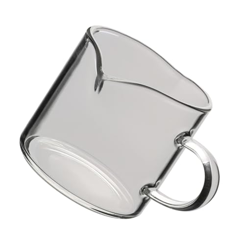 TOYZFRIENDY Glas Milchaufschäumer Kännchen Doppel ausguss Milchkrug Latte Art Kaffeetasse Handlich Leicht zu Reinigen für Kaffee Latte Sauce TOYZFRIENDY Glas Milchaufschäumer Kännchen Doppel ausguss Milchkrug Latte Art Kaffeetasse Handlich Leicht zu Reinigen für Kaffee Latte Sauce von TOYZFRIENDY