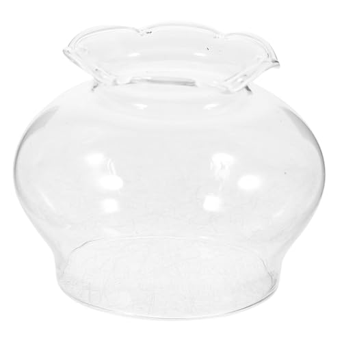 TOYZFRIENDY Glas Öllampenschirm Transparent Winddicht Hitzebeständig Schutzglas Für Innen Außen Petroleumlampe Tischleuchte Ersatzglas von TOYZFRIENDY