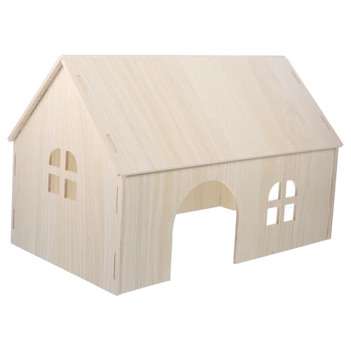 TOYZFRIENDY Großes Hamster versteck aus Holz Multifunktionales Kleintierhaus für Meerschweinchen Nagetiere und Kaninchen Sicher Langlebig als Schlafplatz und Spielhaus Geeignet Leicht zu von TOYZFRIENDY