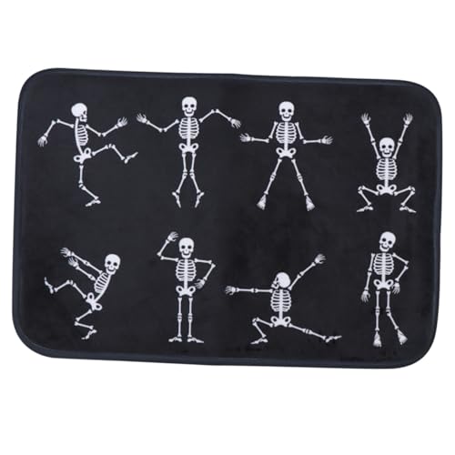 TOYZFRIENDY Halloween Fußmatte mit Skelett Motiv rutschfeste Tür Eingang Bodenmatte Praktischer Sicherer Rutschhemmender Teppich für Gruselige Halloween Deko und Innenbereich TOYZFRIENDY Halloween Fußmatte mit Skelett Motiv rutschfeste Tür Eingang Bodenmatte Praktischer Sicherer Rutschhemmender Teppich für Gruselige Halloween Deko und Innenbereich von TOYZFRIENDY