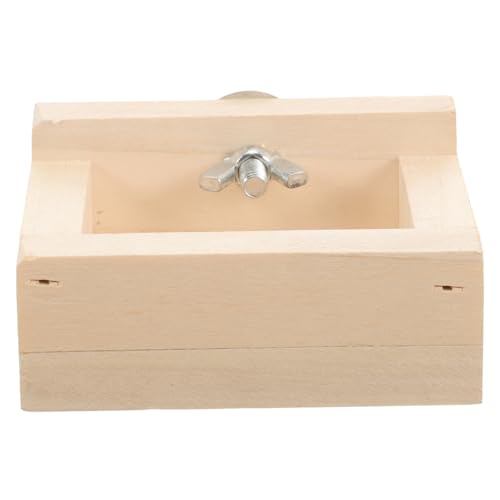 TOYZFRIENDY Hamster Futter Schale aus Massivem Holz Langlebig und Sicher Glatte Oberfläche Einfach zu Reinigen Geeignet für Hamster Meerschweinchen Chinchillas mit Befestigungsmöglichkeit Am von TOYZFRIENDY