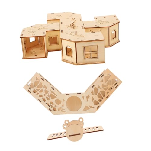 TOYZFRIENDY Hamstertunnel aus Naturholz Lustiges Labyrinth und Kletterspielzeug für Kleine Haustiere Sicheres Trainingsspielzeug mit Wippe für Hamster Mäuse und Nager TOYZFRIENDY Hamstertunnel aus Naturholz Lustiges Labyrinth und Kletterspielzeug für Kleine Haustiere Sicheres Trainingsspielzeug mit Wippe für Hamster Mäuse und Nager von TOYZFRIENDY