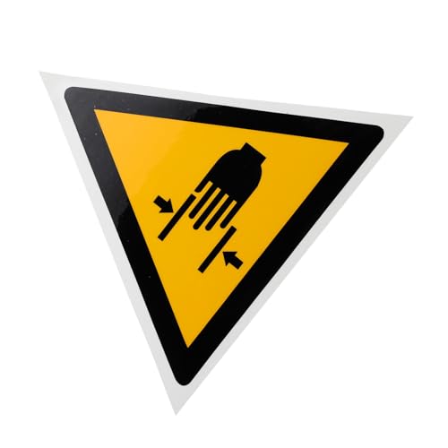 TOYZFRIENDY Hand Crushing Warnaufkleber Selbstklebend Langlebiger Sicherheitssticker mit Klarem Druck Leicht und Praktisch für Maschinen Warnschild gegen Quetschgefahr UV Beständig für Geräte von TOYZFRIENDY