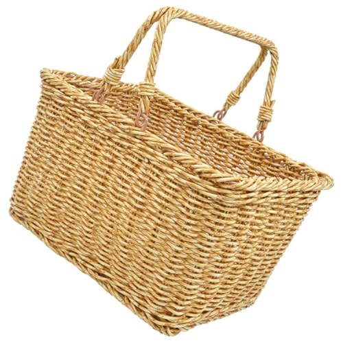 TOYZFRIENDY Handgefertigter Kleiner Obstkorb mit Henkel Multifunktionaler Verschleißfester Gemüse Brotkorb Stabiler Leichter Aufbewahrungskorb für Küche und Picknick TOYZFRIENDY Handgefertigter Kleiner Obstkorb mit Henkel Multifunktionaler Verschleißfester Gemüse Brotkorb Stabiler Leichter Aufbewahrungskorb für Küche und Picknick von TOYZFRIENDY