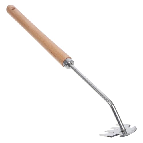 TOYZFRIENDY Handlicher Unkrautstecher Edelstahl mit Holzgriff Handjäter Gartenwerkzeug für Müheloses Unkrautziehen und Wurzelentfernung Ergonomisch Geformt für Komfortables Arbeiten im Garten von TOYZFRIENDY