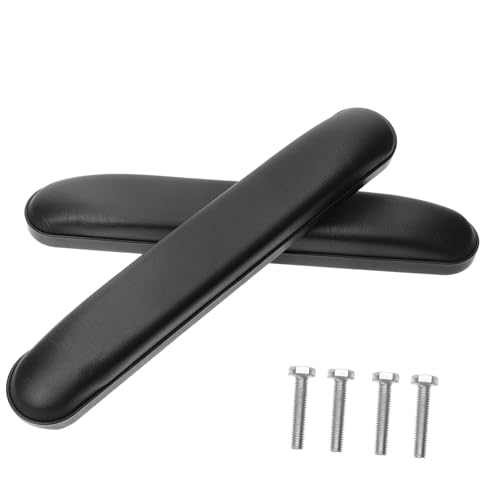 TOYZFRIENDY Hochwertige Leder Polster für Bürostuhl Armlehnen Ergonomische Armstütze mit Schaumstoffpolsterung Lochabstand Passend für Rollstuhl und Bürostuhl von TOYZFRIENDY