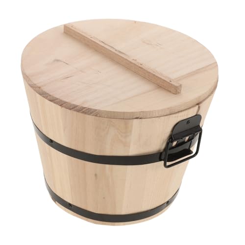 TOYZFRIENDY Holz Dampfgarer Reiseimer Reisbucket mit Natürlichem Holzgriff Multifunktionaler Sushi Reisbehälter Leicht zu Reinigen Kompakte für Küche Restaurant und Hotelgebrauch von TOYZFRIENDY
