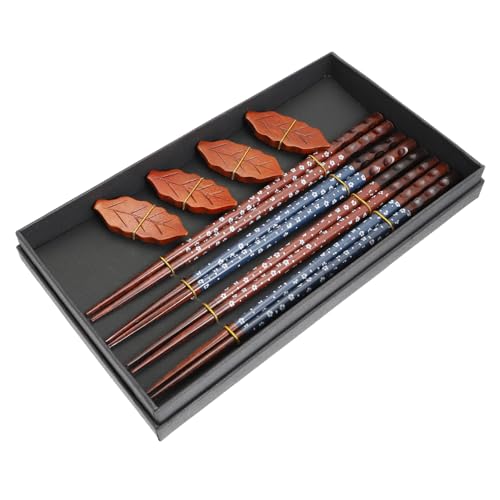 TOYZFRIENDY Holz Essstäbchen mit Essstäbchenhalter Kombination aus Natürlichem Lebensmittelechtem Holz für Zuhause Restaurant Geschenkset in Rot blau Blumen Design TOYZFRIENDY Holz Essstäbchen mit Essstäbchenhalter Kombination aus Natürlichem Lebensmittelechtem Holz für Zuhause Restaurant Geschenkset in Rot blau Blumen Design von TOYZFRIENDY