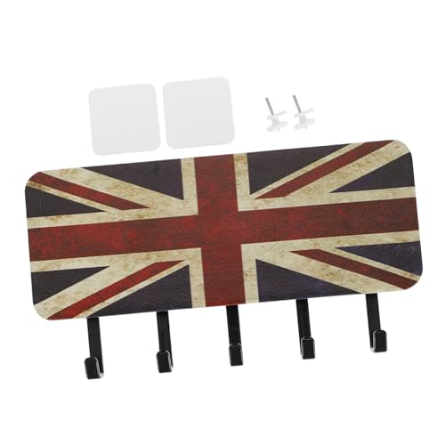 TOYZFRIENDY Holz Schlüsselhalter Wandmontage mit Haken Starke Tragkraft Platzsparend für Schlüssel Regenschirme Handschuhe Zubehör Einfache Montage Kratzfrei Vielseitiger Wandhaken Organizer von TOYZFRIENDY