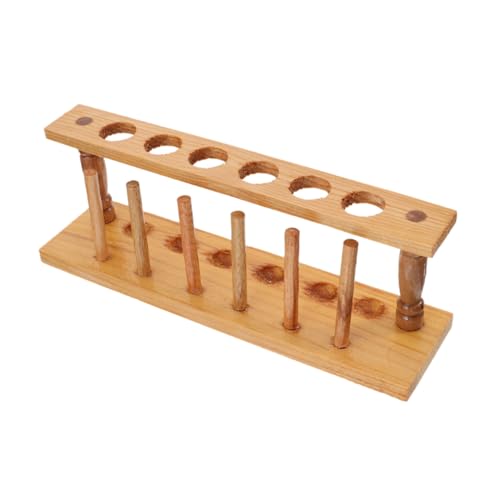 TOYZFRIENDY Holz Testrohrhalter Laborständer Säulen Sicherer Reagenzglasständer Vielseitig für Labor und Büro mit Attraktivem Design von TOYZFRIENDY